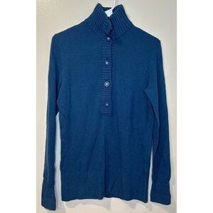Tory Burch Women’s Giselle‎ Mock Neck Sweater Blue Size XS
